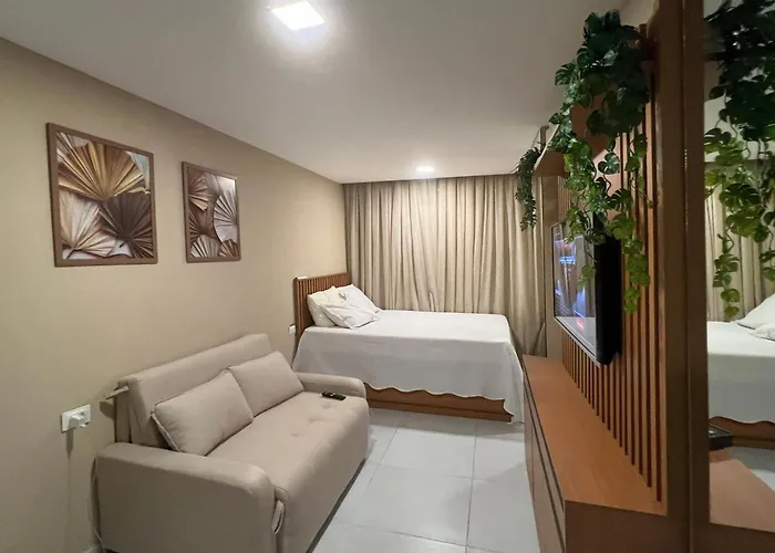 em , Flat 400 m da praia
