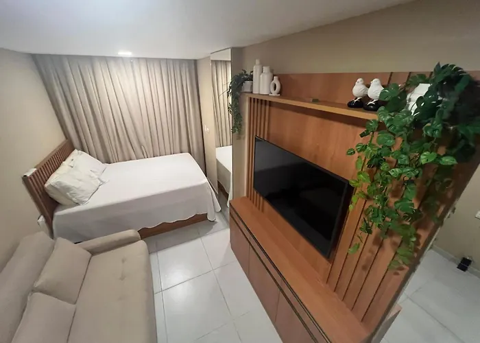 em , Flat 400 m da praia
